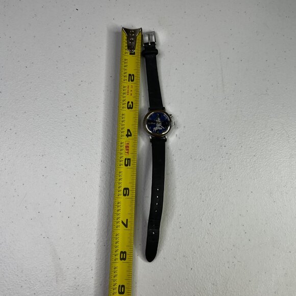 Disney Womens Mickey Mouse Musical Watch With Black Leather Strap - Picture 7 of 11